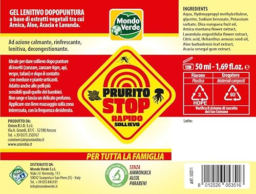 Mondo Verde - Prurito Stop Rapido Sollievo Gel Lenitivo Dopopuntura - 50 Ml (SDZ11) - 5