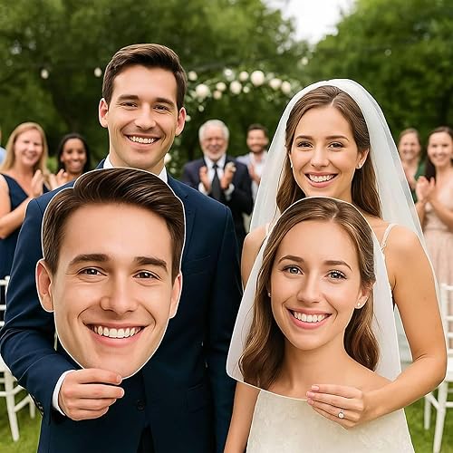 Miniatura 5 de Big Head Cutout - Cartel de cartón de cara gigante de 20 a 48 pulgadas, accesorio de foto personalizado, soporte de cara de gran tamaño, decoración