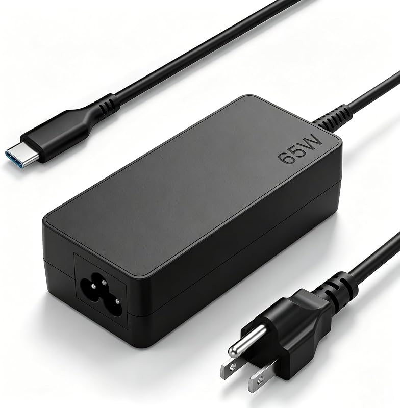 Replacement for 65W Lenovo Laptop Charger USB C | for Lenovo ThinkPad X1 X13 T14 T15 E14 E15 T480s T580s T490 E480, Yoga 7i 9i, Thinkbook 13s 14 15 16 Plus G4 Power Adapter
