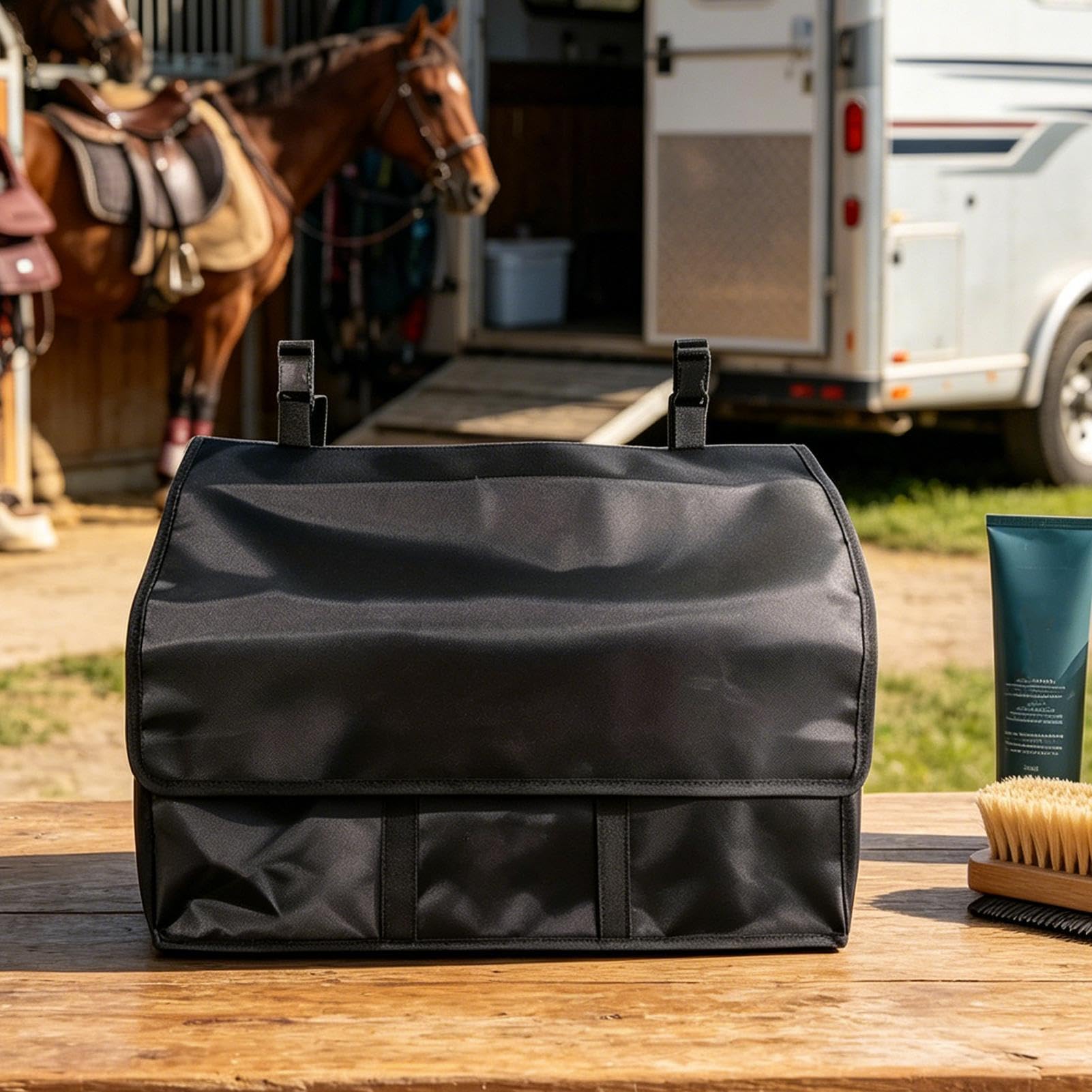 Generisch Bolsa de establo para caballos – Organizador impermeable para accesorios de equitación
