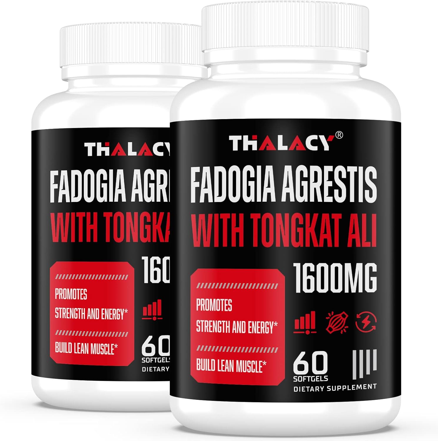 1600mg Fadogia Agrestis Tongkat Ali Supplement, Fadogia Agrestis Extract for Men with Ashwagandha - Maximum Strength, 120 Softgels