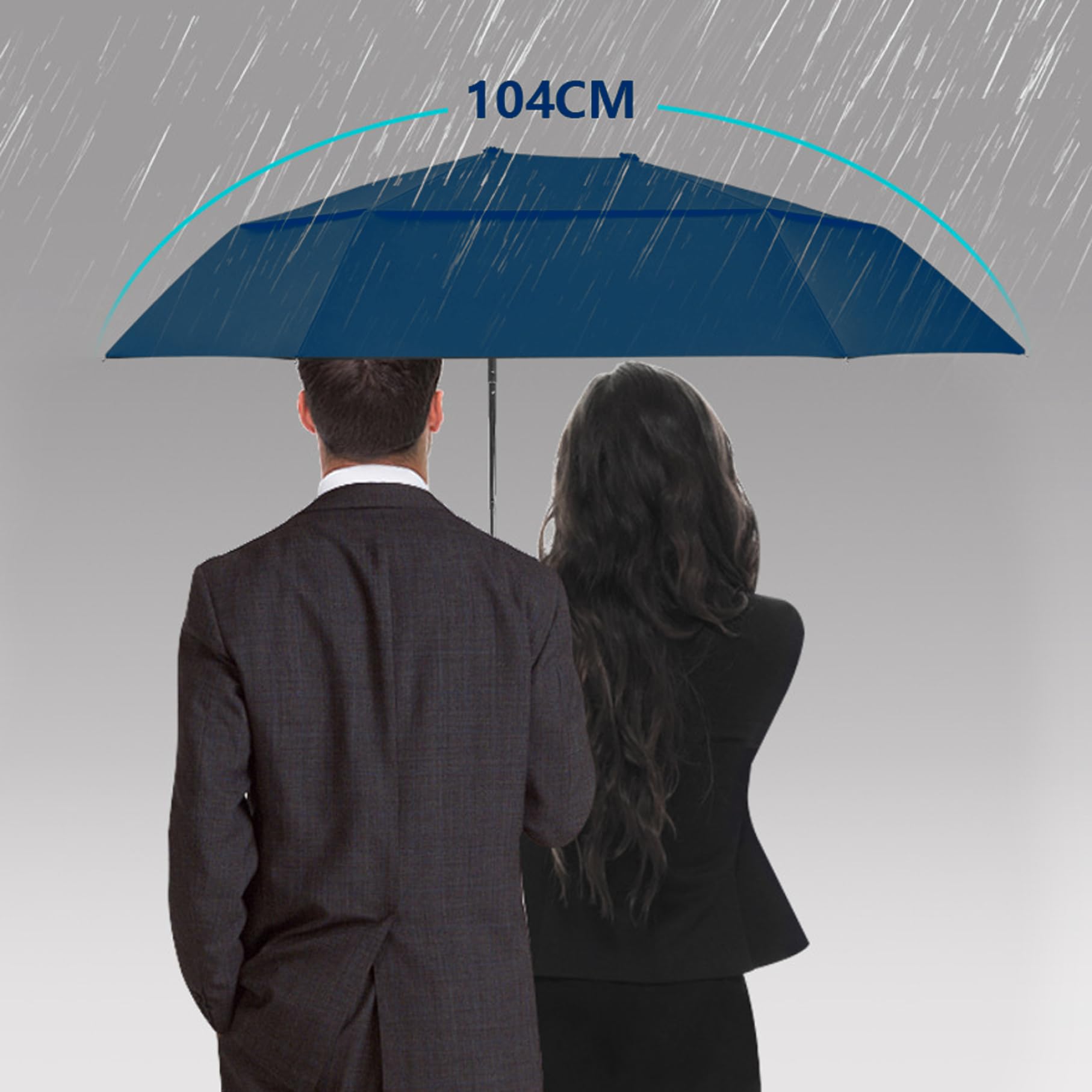 Paraguas para silla con abrazadera ajustable, protección contra la lluvia y los rayos UV, sombrilla para silla de ruedas, sombrilla extendida de doble cara 40, 9 para sillas de ruedas, cochecito, bici