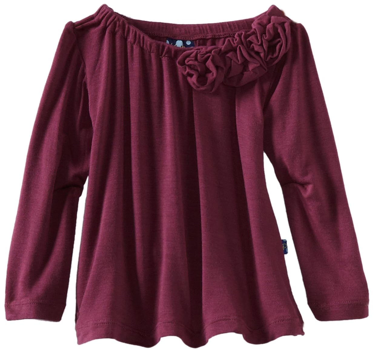 Buy KicKee Pants Baby Girls' Long Sleeved Flower Tee, Grapevine, 12 18