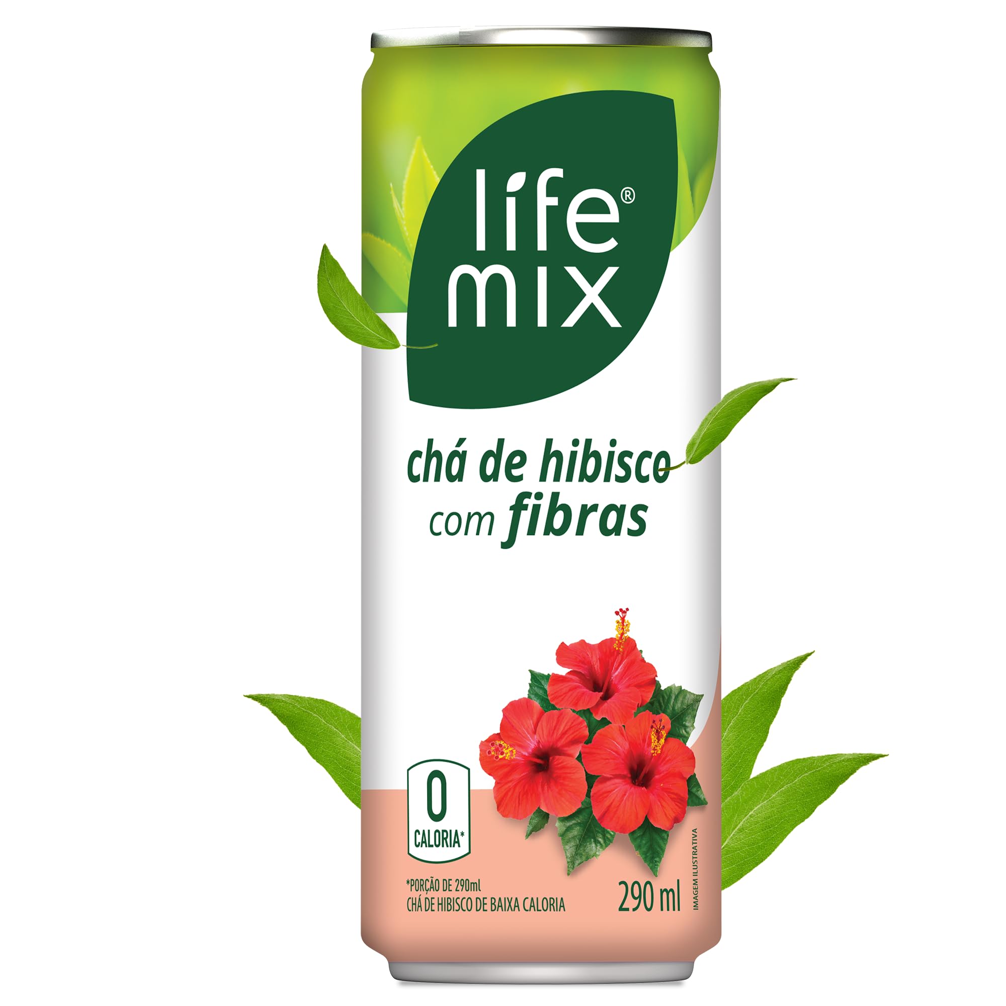 LIFE MIX - Chá de Hibisco Zero Caloria - Natural, Sem Conservantes