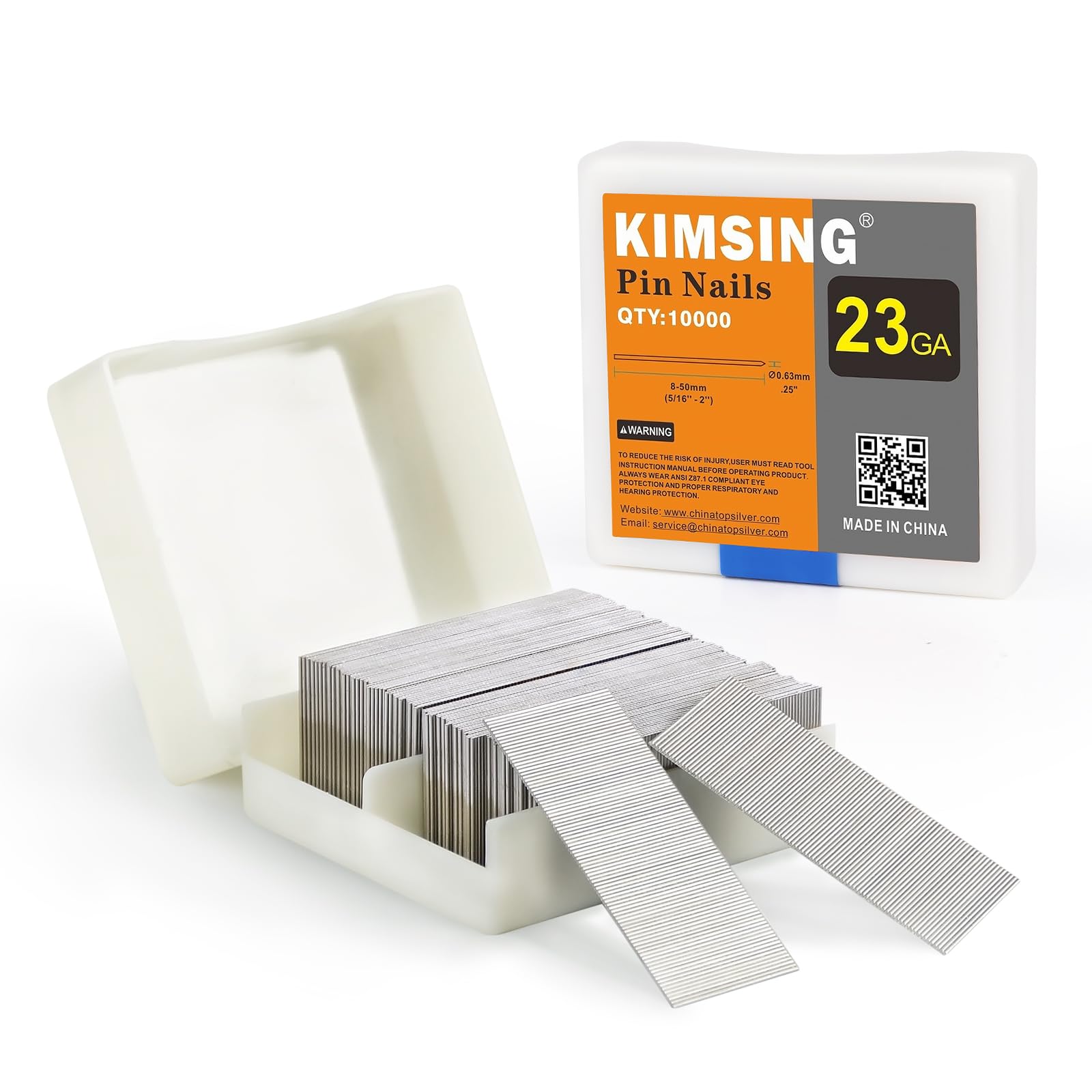 KIMSING P630 23 Gauge 30mm Pin Nails, Copper Plating, 10000 stuks/doos, nagels voor Air Power Pin Nail Gun, Micro Pinner voor kasten, licht houtwerk, doe-het-zelf
