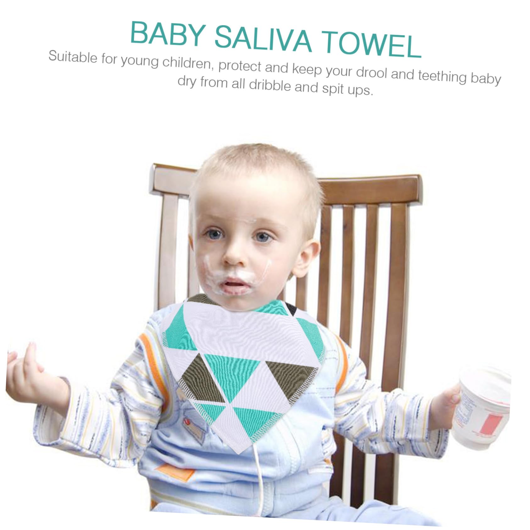 Abaodam 12piezas Baberos De Algodón Impermeables Para Bebés Pack De Bandanas Absorbentes Para Alimentación y Protección Saliva Diseño Unisex Para Recién Nacidos