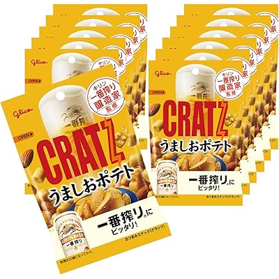 クラッツ うましおポテト cratz glico おつまみスナック ビール キリン一番搾り醸造家監修 42g×12個 江崎グリコ