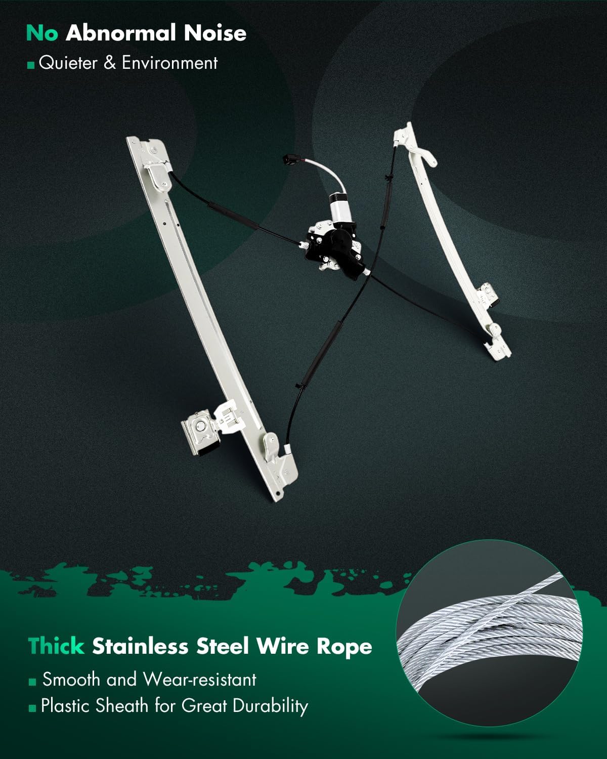 SCITOO Front Left Power Window Regulator Replacement for 2004-2007 for Chrysler Town & Country for Dodge Grand Caravan 741-534 4894527AA