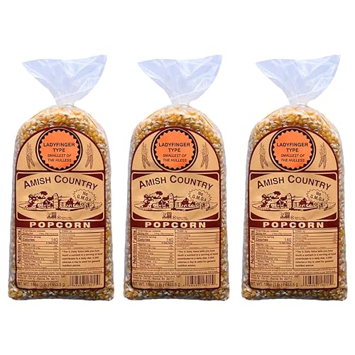Miniatura 54 de Amish Country Popcorn 2-2 Lb Bags - Ladyfinger Kernels Old Fashioned, Non-GMO and Gluten Free