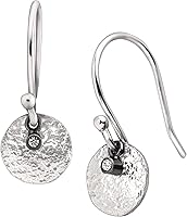 Vista 1 de Silpada Pendientes colgantes 'Mini Crystal Disc' con cristales en plata de ley, Cristal, cristal