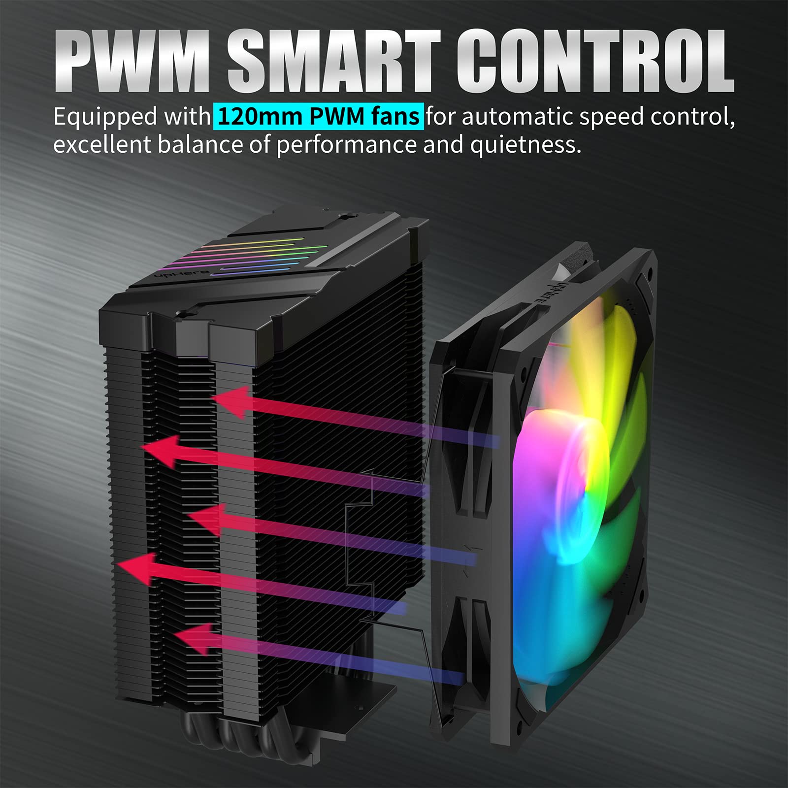 Snapklik.com : upHere S6C CPU Air Cooler LGA 1700 Ready 6 Heat Pipes ...