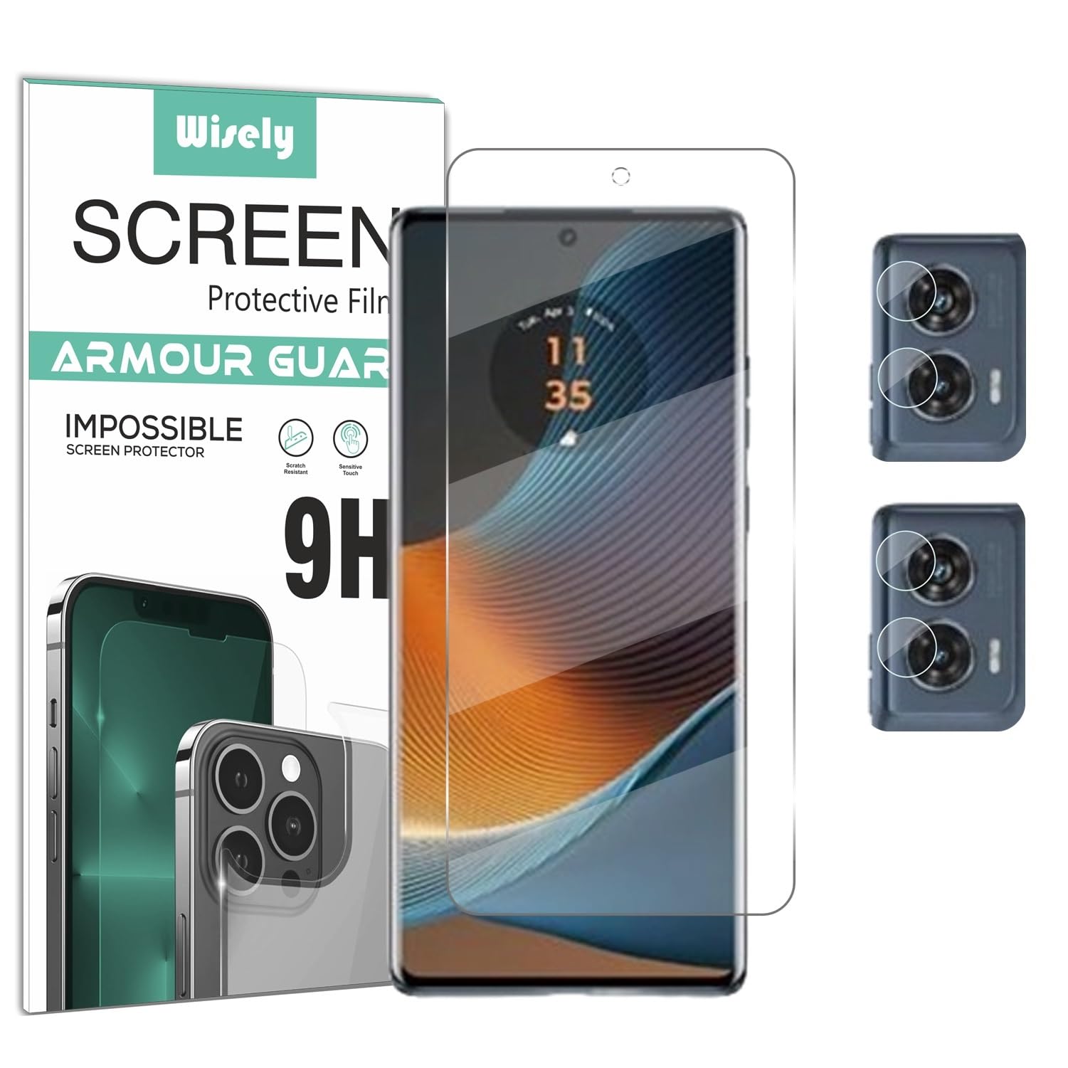 Wisely Motorola Edge 50 Fusion 5G Screen Guard Combo - Pack 2pc Camera Glass Guard and (Camera Cut) Front Flexible Nano Glass Screen Protector for Moto Edge 50 Fusion 5G - HD Clear (B0D97XXVXQ) Amazon Price History, Amazon Price Tracker