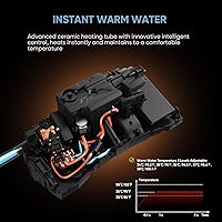 Vista 8 de LEIVI Asiento de inodoro bidé eléctrico con control remoto inalámbrico y panel lateral, múltiples modos de rociado, asiento calefactado ajustable