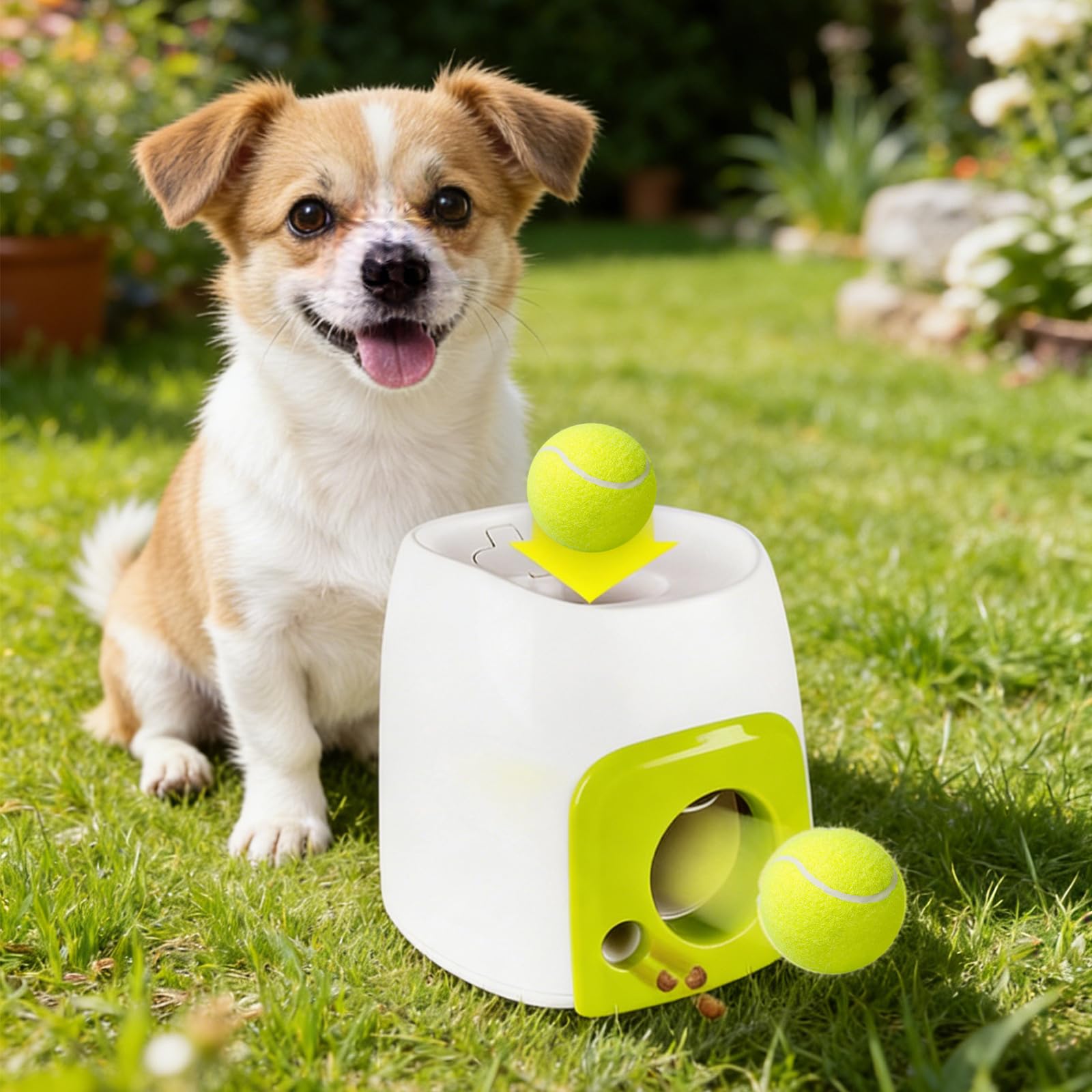 BYZESTY 18 Balles Tennis Chien 5 cm – Mini Balle de Tennis pour Chien, Balles pour Chiens Compatibles Lanceur de Balles, Jouet Chien Élastique