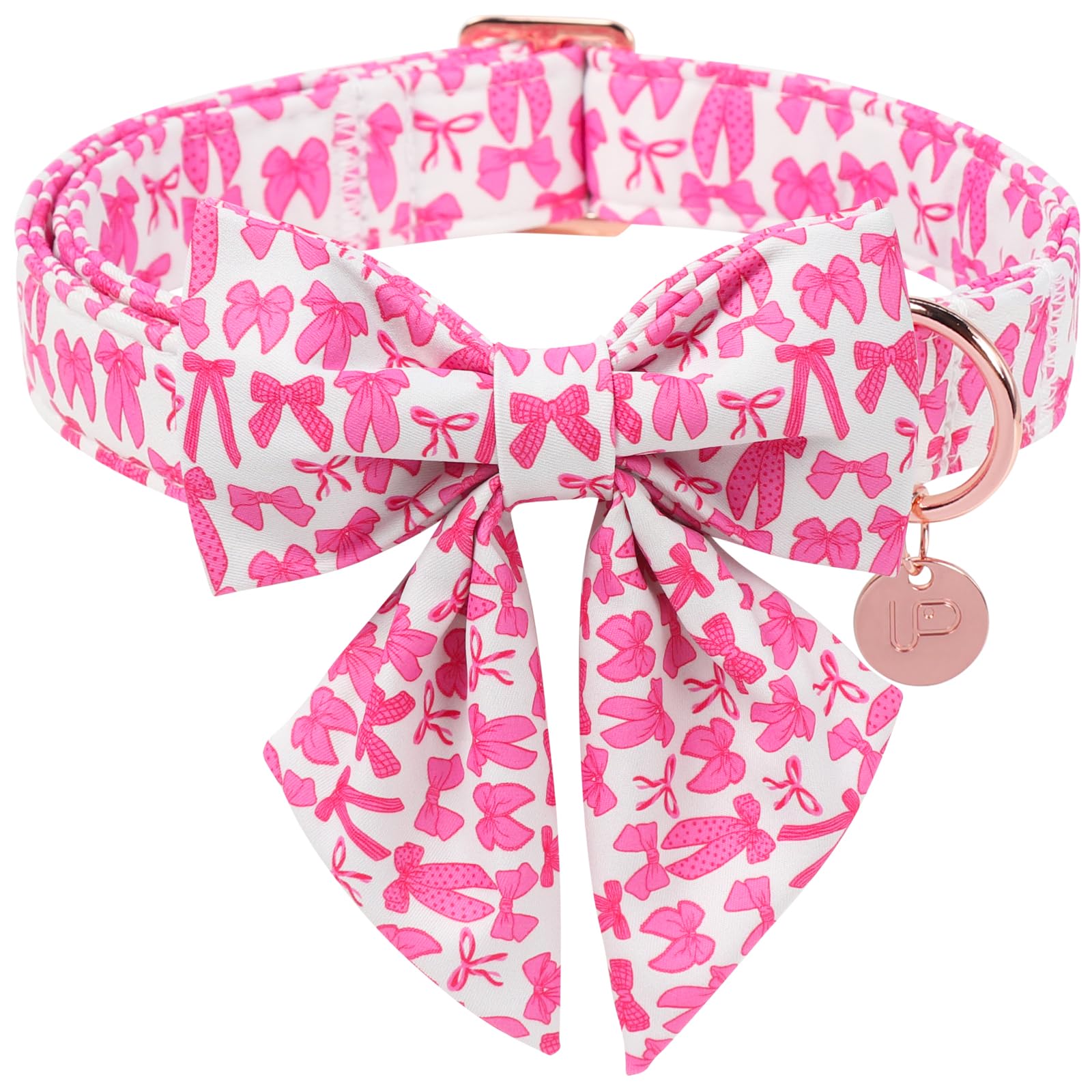 Collier chien nœud papillon réglable en coton pour petit et grand chien