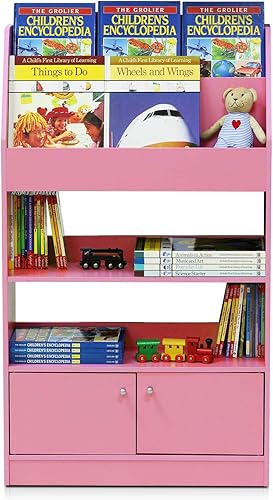 Miniatura 28 de Furinno Lova - Estantería con armario de almacenamiento, 2 estantes con puertas, color rosa Rosado,Azul/claro,https://www.amazon.com/dp/undefined