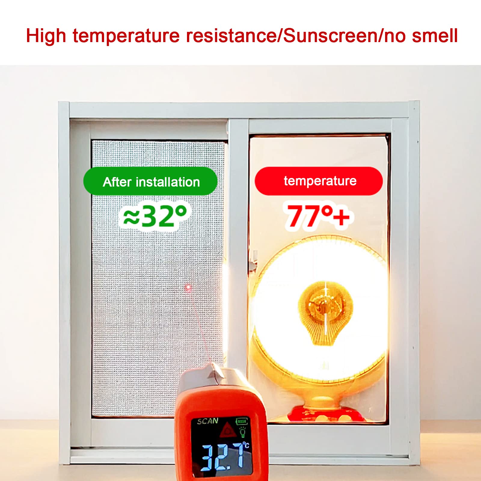 Kühlende Fensterfolie Aluminiumfolie Sichtschutzfolie,UV-Schutz Sonnenschutzfolie,Völlig Verdunkelungsfolie,Sonnendach Isolierfolie,8mm,Einfach zu Demontieren,für Das Heimbüro (40x120cm/16''x47'')