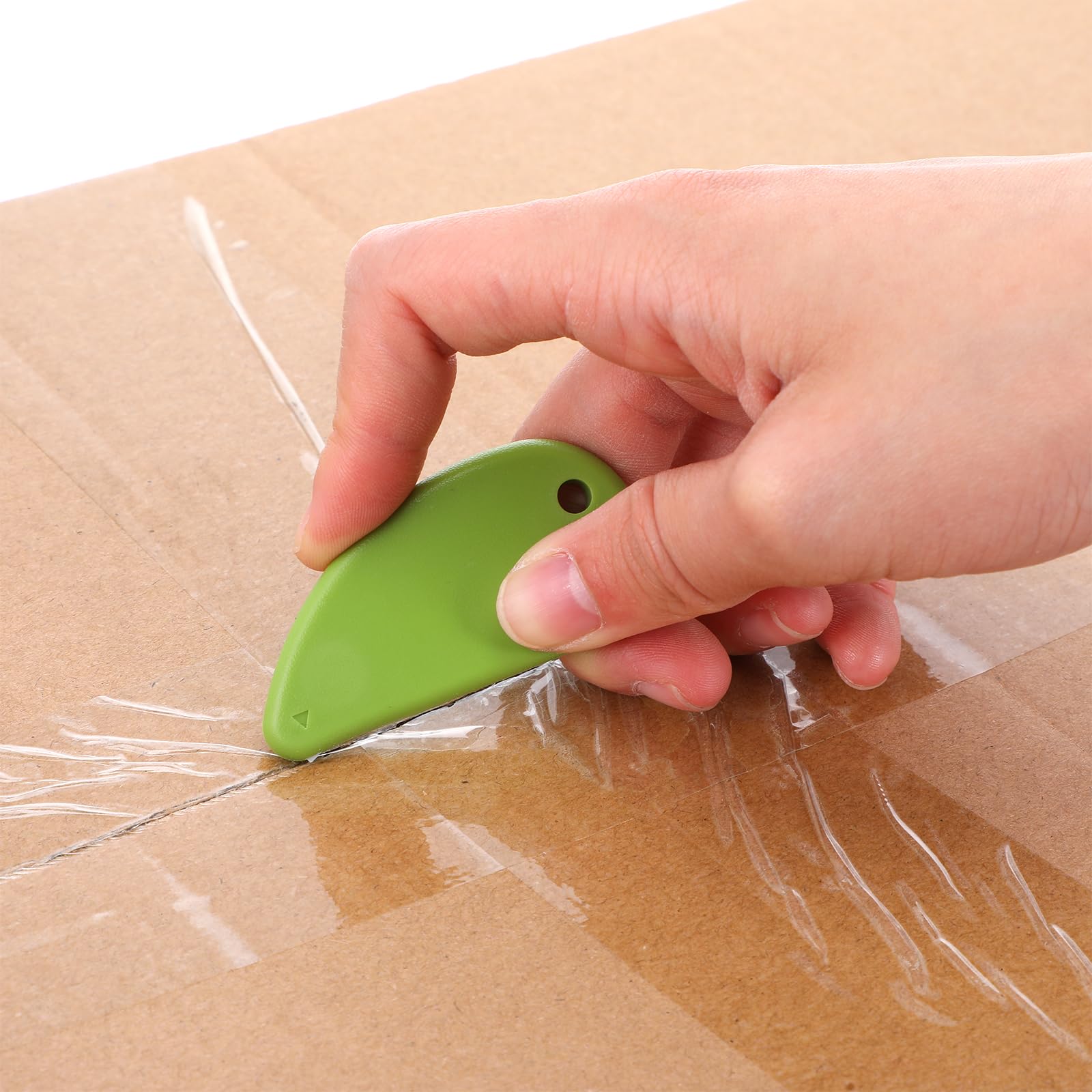 COMNICO Taglierina di sicurezza con lama in ceramica, 4 pezzi, mini taglierine con foro portachiavi, apri pacchetti, coupon per buste tascabili, buste, lettere, carta da lettere, progetti fai da te