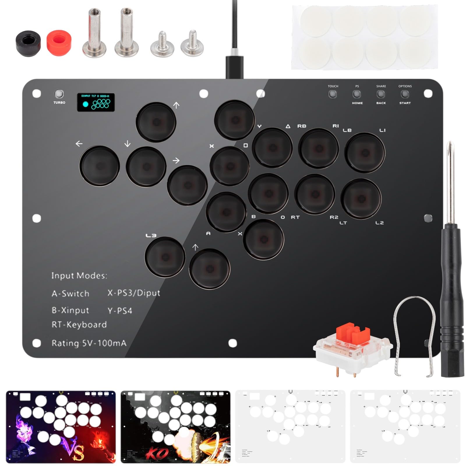 Amazon | アケコン レバーレス コントローラー「16ボタン·RP2040搭載