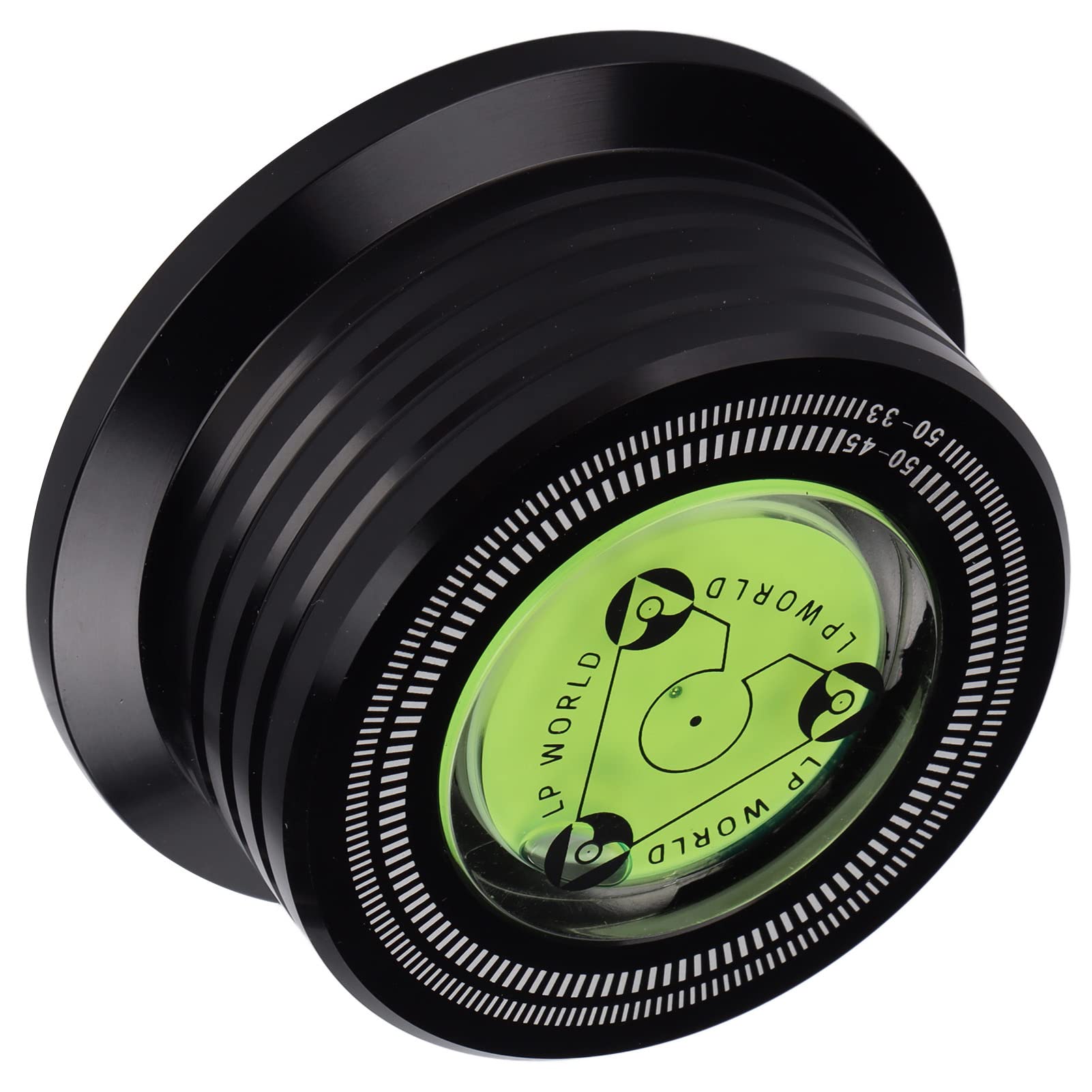 Stabilisateur de Disque de Platine Vinyle 50 Hz avec nivellement à Bulles pour Tourne-Disque LP 50 Hz Recordclamp PhonoDisc stabilisateur Disque de Platine pour Vibration Bala (A)