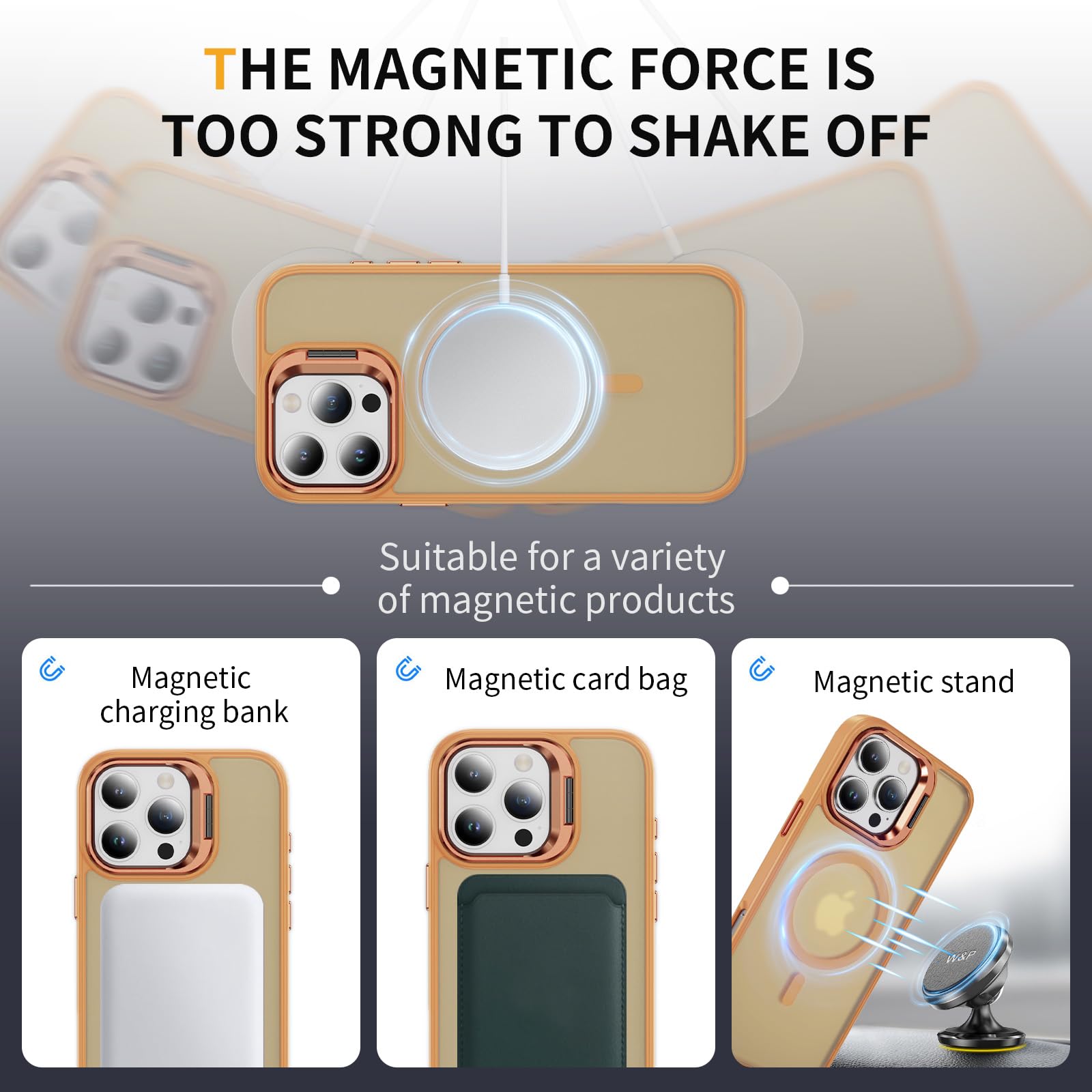 Hitaoyou Magnetic Case For IPhone 16 Pro, Translucent Matte Shockproof Women Men Girl Protective Case, Compatible With MagSafe, Heavy Duty Protection, Blue