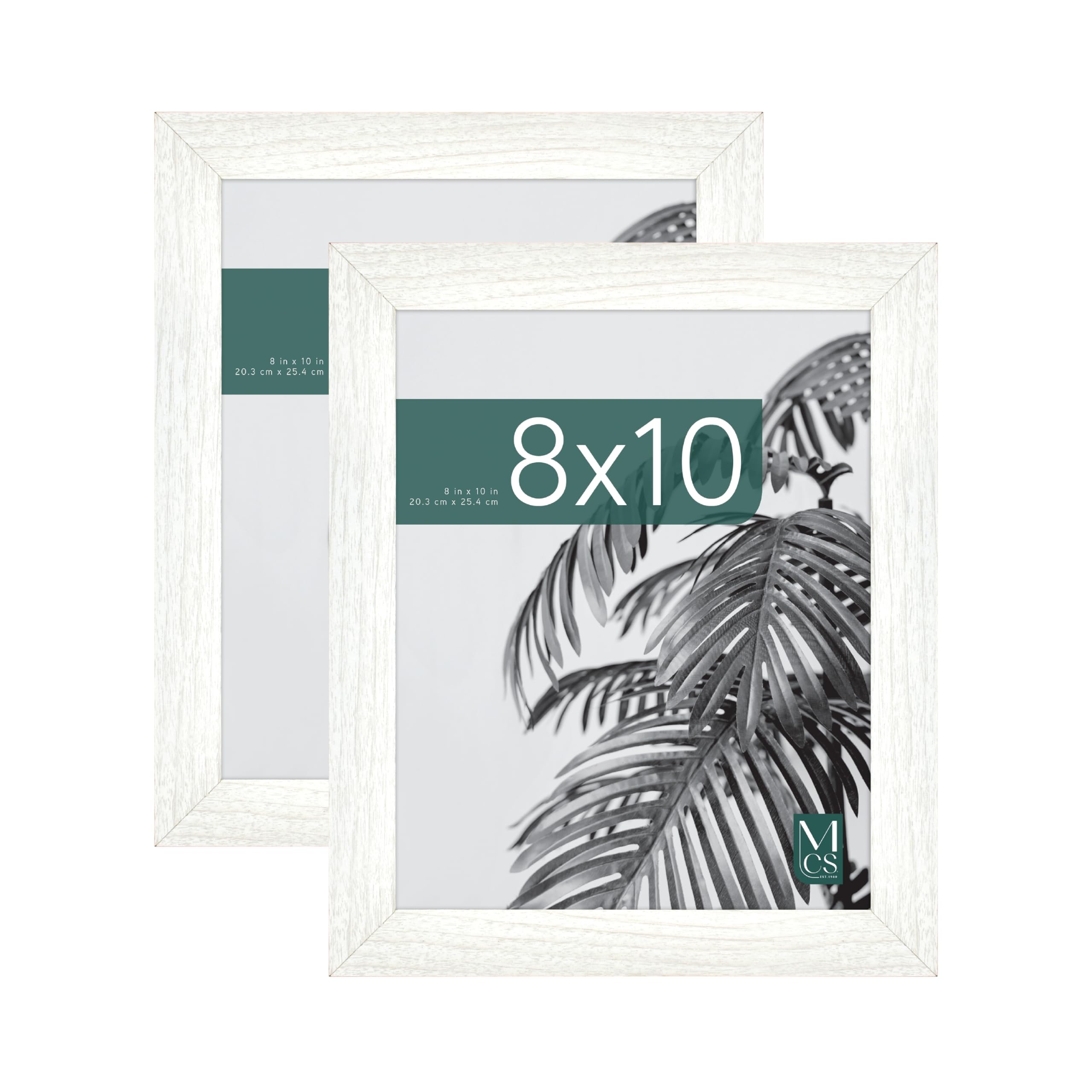MCS Industries MCS 63771 8x10 Inch 2-Pack, White Woodgrain Studio Gallery Frame, 8x10, 2 Count