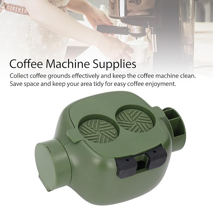 Caja para Posos de Café con Tapa, Material Plástico ABS, Portátil miniatura 3