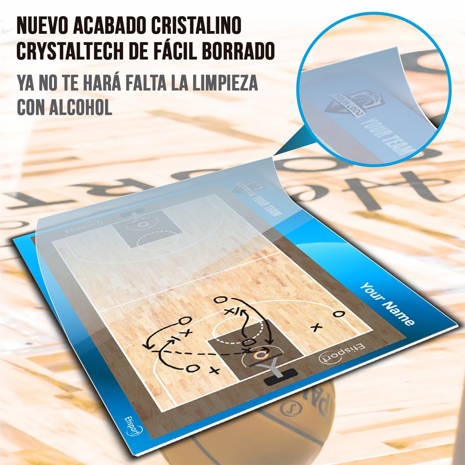 Pizarra táctica de PÁDEL. De Doble Cara Apta para rotulador de borrado en seco. Personalizada con Color, Escudo o Logo, Nombre y Club