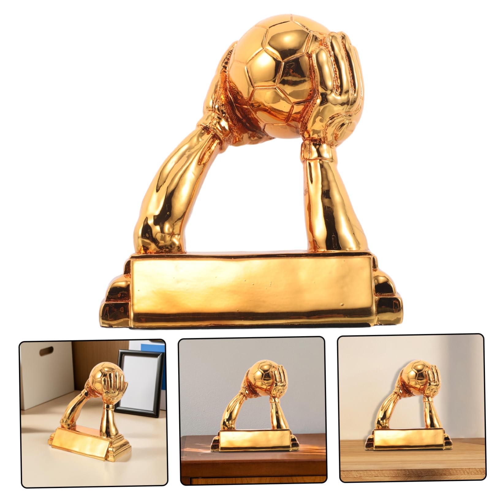 Fußball Trophäe Torwart Auszeichnung Resin Pokal Robuster Detailreicher Torhüterpreis für Fußballfans und Ehrung für Sportbegeisterte