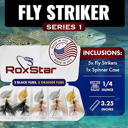 Miniatura 2 de RoxStar Fly Strikers Proven Nationwide to Out-Fish Any Spinner Hand-Tied in The USA Most Versatile Fishing Spinner Ever! Trout Lure Also for