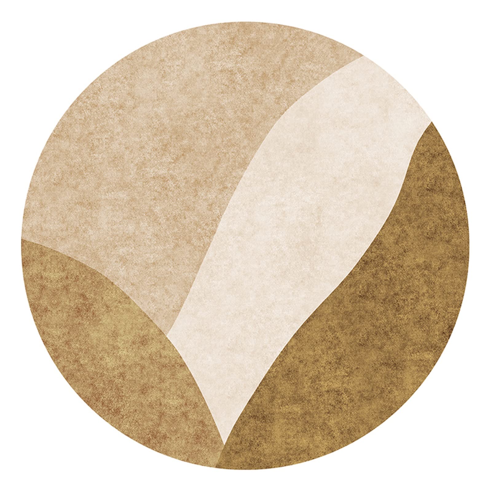 Tapis rond moderne marron kaki doux et grand tapis de sol circulaire 200cm