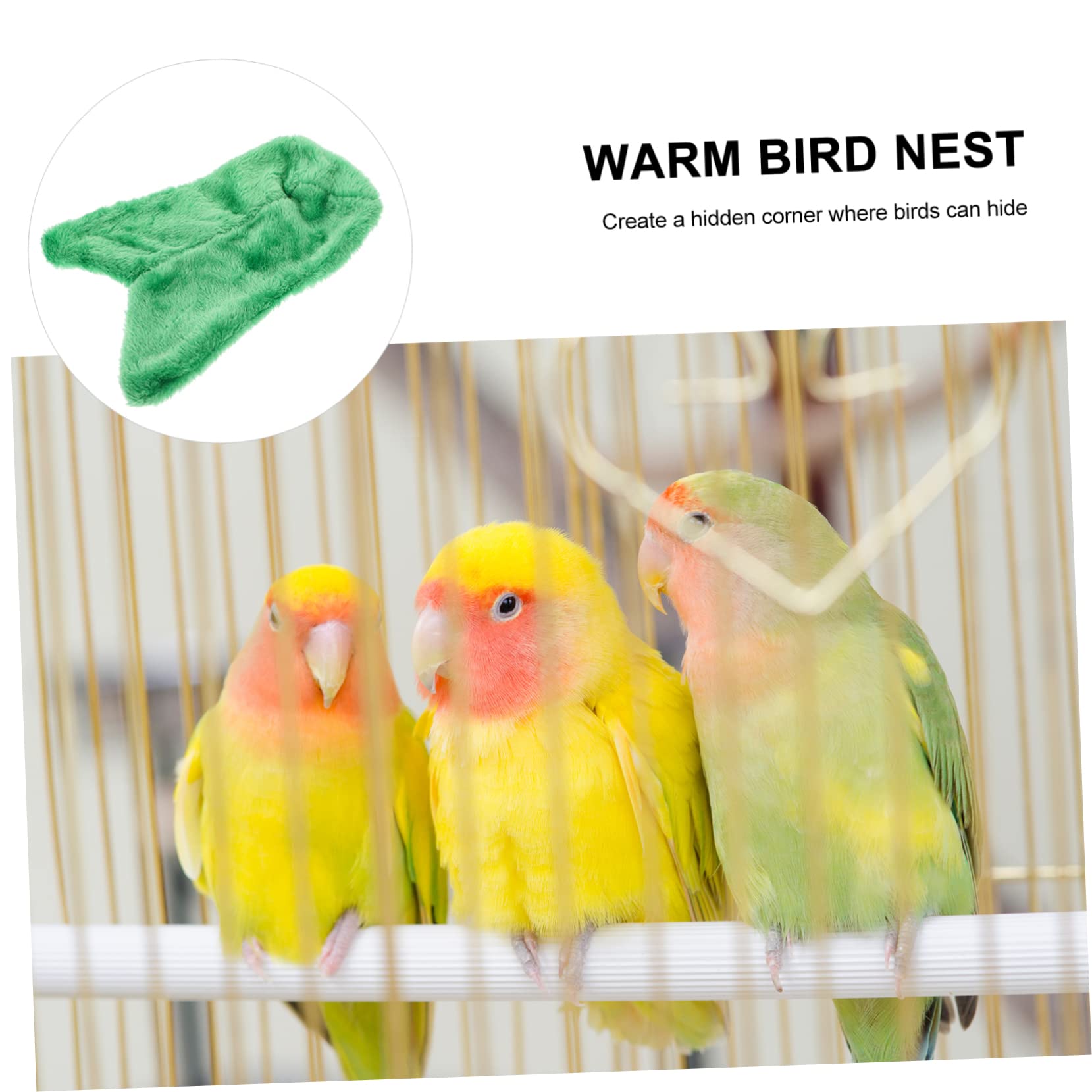 Toyvian Couverture Angle pour Perroquet Cabane Douillette pour Cage Nid Douillet pour Oiseaux Jouet Suspendu Accessoires pour Cage