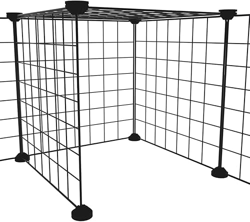 Miniatura 5 de LANGXUN DIY Small Animal Playpen Pet Playpen Rabbit Cage Guinea Pig Cages Puppy Playpen Kitten Playpen  Indoor  Outdoor Portable Metal Wire Yard