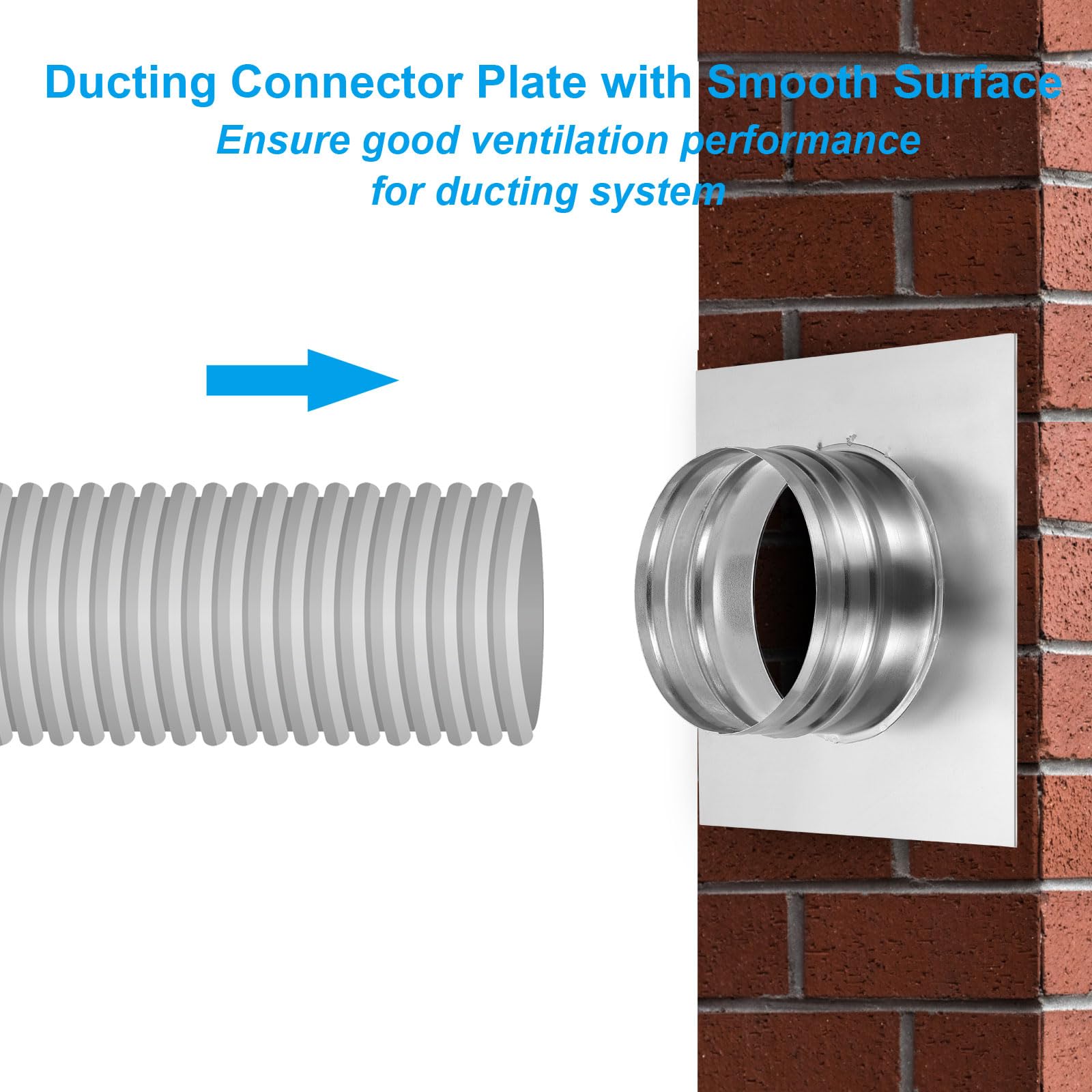 PATIKIL 6" / 145mm Duct Connector Flange - Image 4
