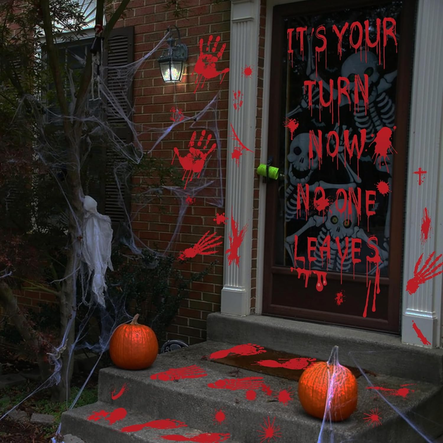 YQUQWN, 78 Pcs Bloody Halloween Decorations, 10 Sheets