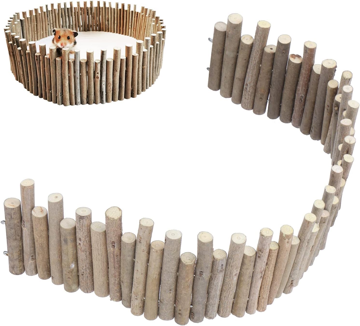 Flexible Wooden Bridge, Hamster Fence & Platforms – 23.6In Accessories