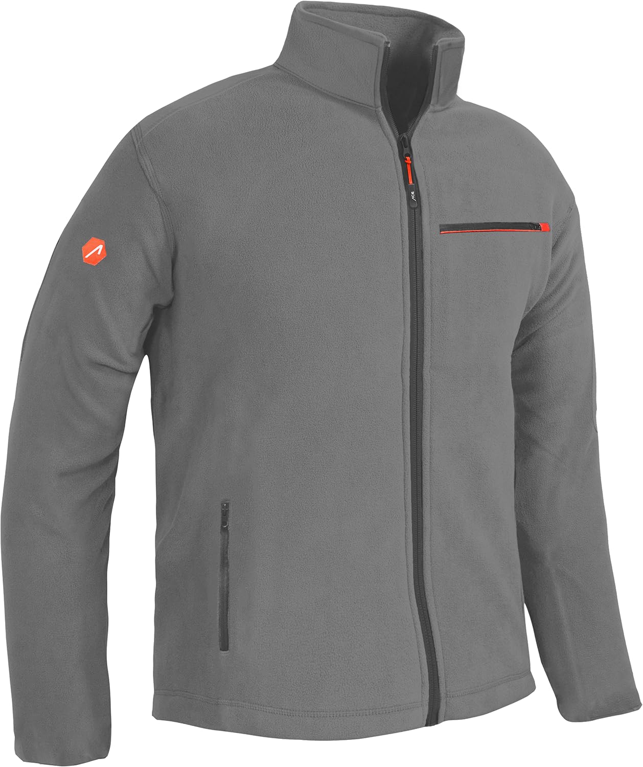 ACE Giacca in pile da uomo - calda giacca outdoor senza cappuccio per uomo - zip a tutta lunghezza e tre tasche