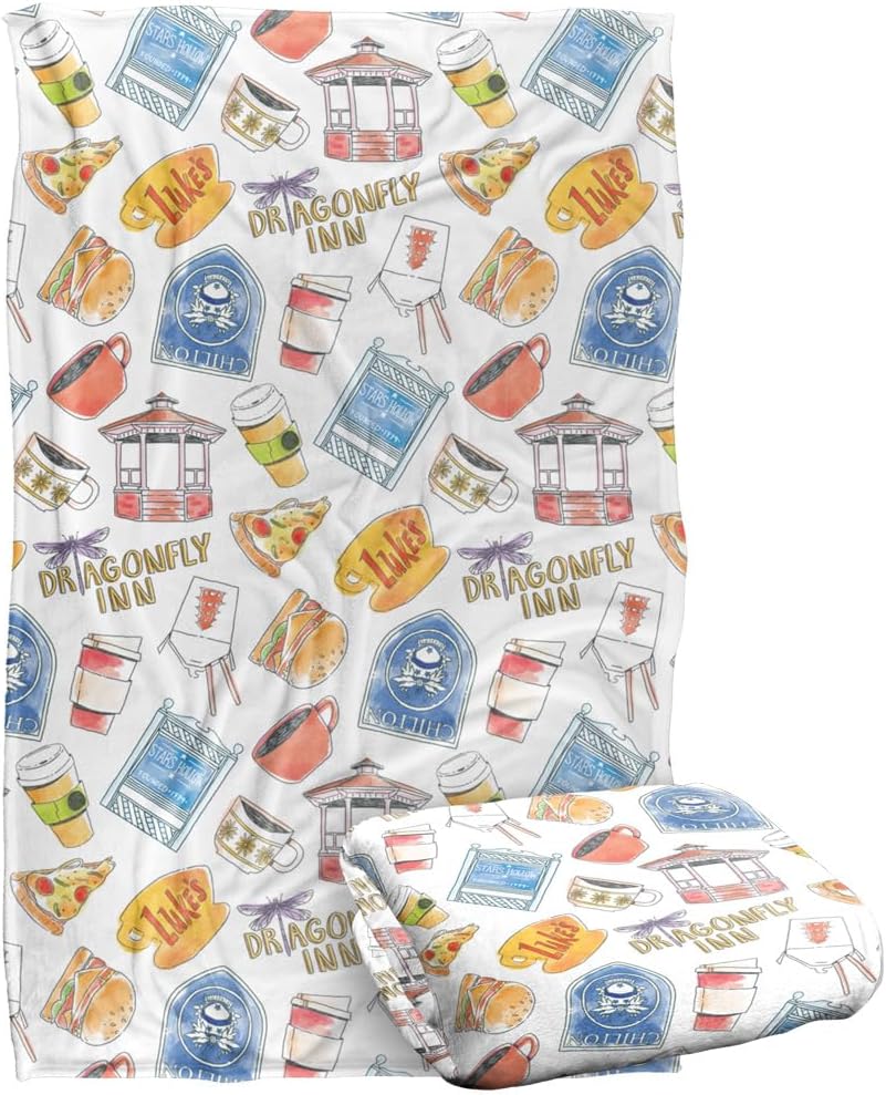 Gilmore Girls Blanket, 36"x58" Dragonfly Inn and Lukes Silky Touch Super Soft Throw Blanket