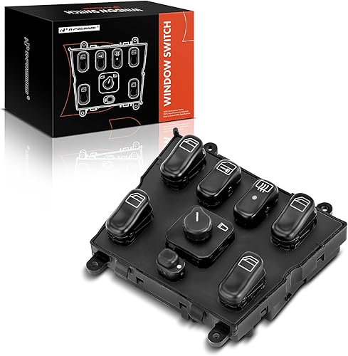 A-Premium Left Driver Master - Interruptor de ventana eléctrico compatible con Mercedes-Benz W163 ML320 1998-2003 ML430 ML500 ML55 AMG, repuesto #