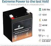 Vista 3 de UPG 12V 5Ah Batería de repuesto para Razor E100 Scooter eléctrico y gas