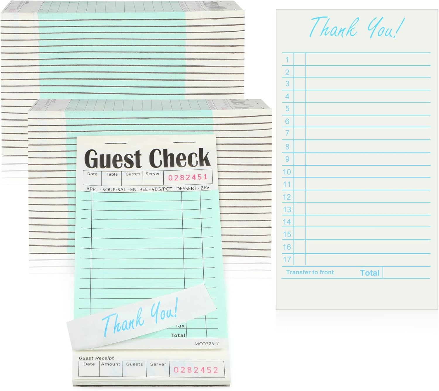 64 Packs Server Note Pads Guest Check Pads Guest Check Books for