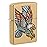 Zippo Tattoo Eagle Design Brushed Brass Pocket Lighter