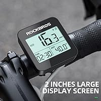 Vista 5 de ROCKBROS Computadora de bicicleta GPS con soporte, velocímetro preciso para bicicleta con retroiluminación automática, odómetro de bicicleta IPX6