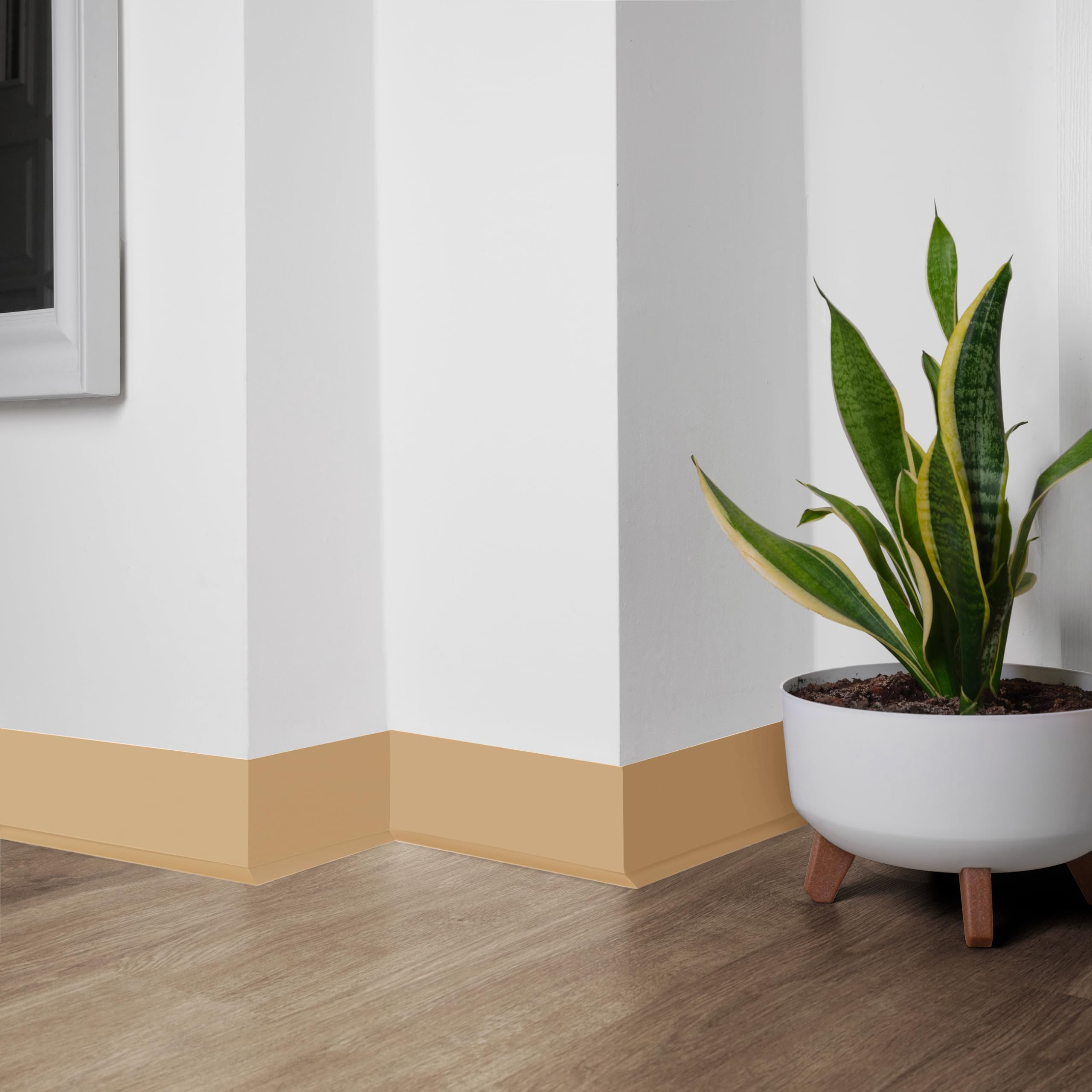 Quest Battiscopa Morbido 70 x 20 mm Flessibile - Sabbia, 15 mb | Zoccolo decorativo in PVC per pareti e pavimenti, resistente ad acqua e muffa, senza forare, resistente ai raggi UV