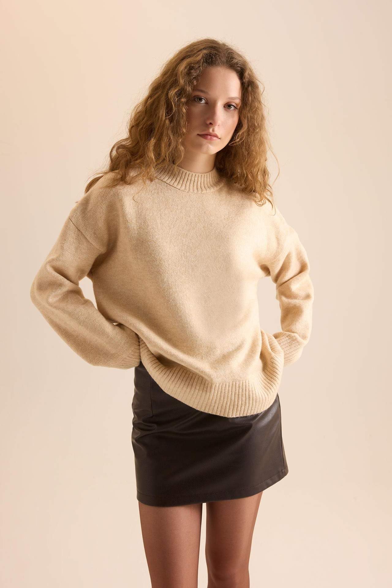 DeFacto Damen Strickmode - Stilvolle Strickpullover Blusen & Tuniken für Damen - Auswahl an Pullover - Feinstrickpullover Strickjacken und Pulli
