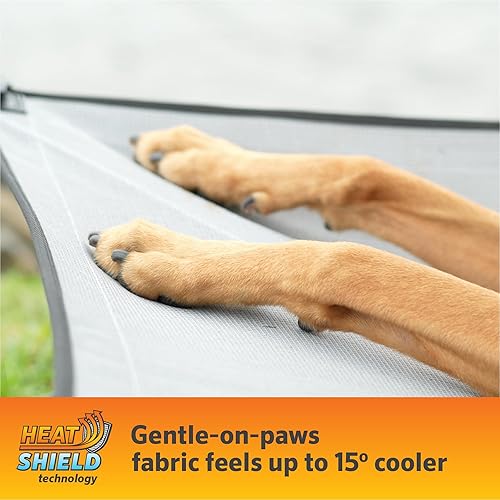 Miniatura 2 de Coolaroo On-The-Go - Kit de cama elevada para perros, cuna de viaje portátil y refrescante con tela HeatShield para perros grandes, ligero y