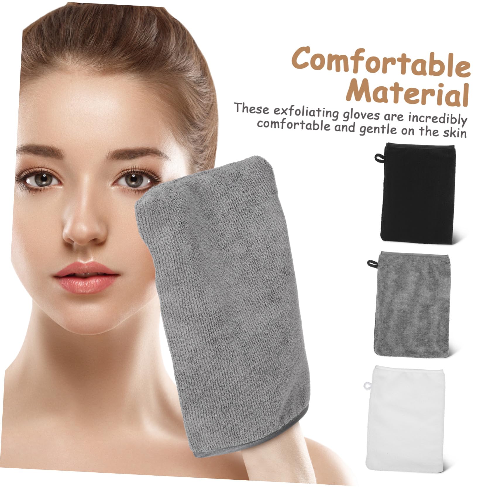 6 Stück Teiliges Peeling duschhandschuhe aus Superfiner Faser Sanfte Badehandschuhe für Körper und Gesicht Hautfreundlich Wiederverwendbar mit Aufhängeschlaufe für Einfache