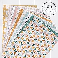 Vista 5 de Whaline 60Pcs Boho Pattern Paper A5 Rainbow Dot Stripe Scrapbook Specialty Paper Double Sided Decorative Craft Papers For DIY Art Craft Card Making