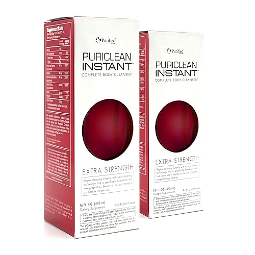 Wellgenix Puriclean Limpiador corporal instantáneo completo, ponche de frutas de 16 onzas líquidas, bebida desintoxicante de limpieza a base de