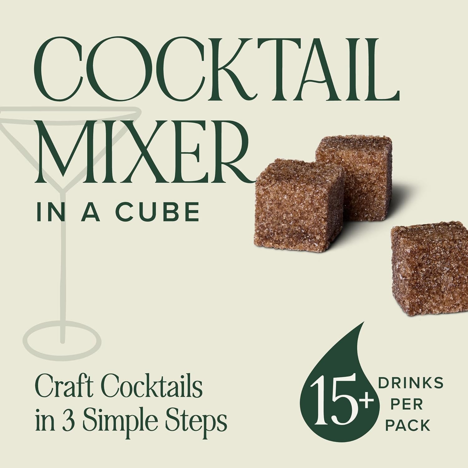 Teaspressa Luxe Mixer Cube - Cocktail Drink Mixer (30) (Espresso Martini)